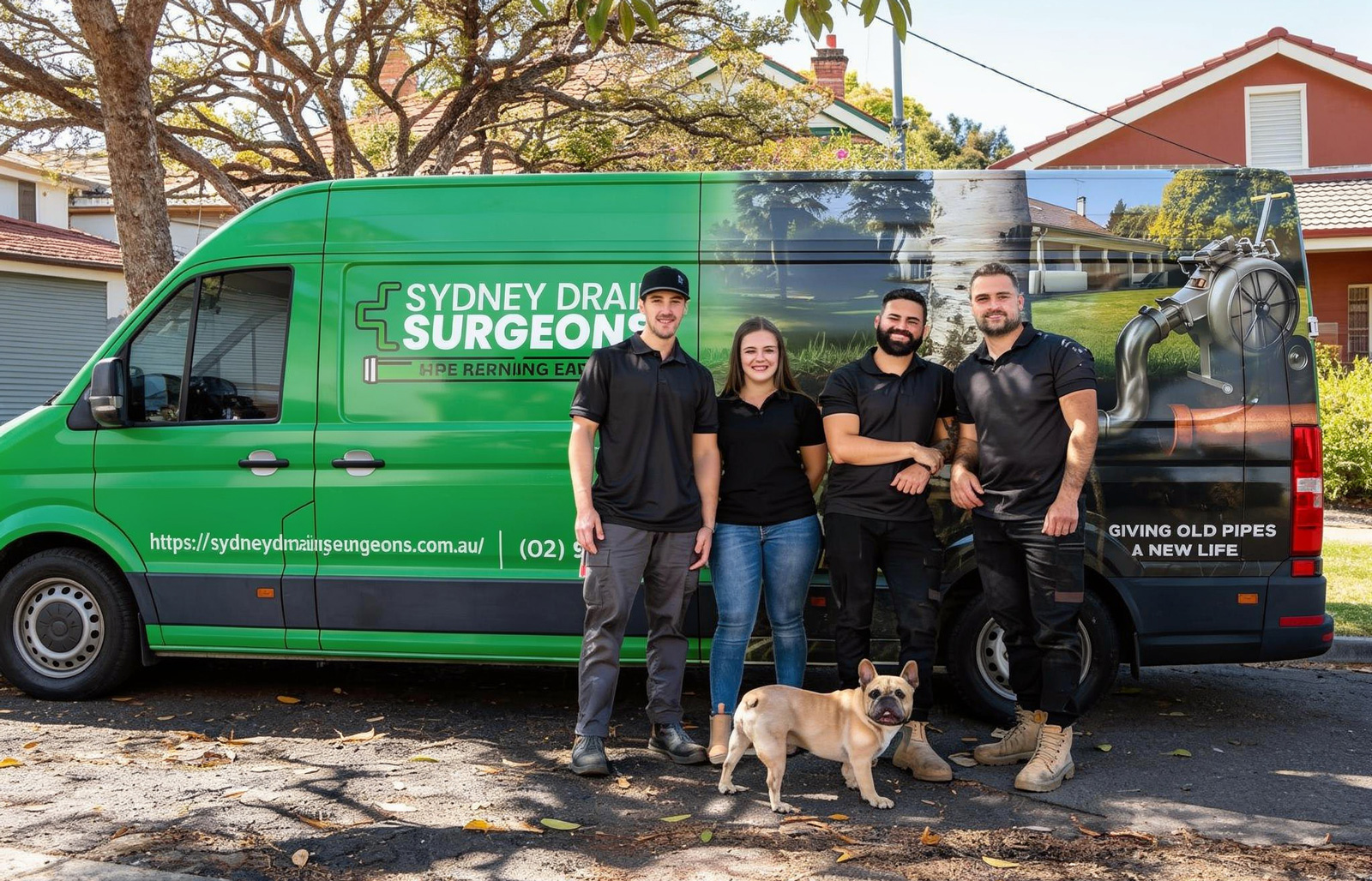 CCTV Drain Camera Inspections Sydney 2 SDS Family plumbing team and their dog