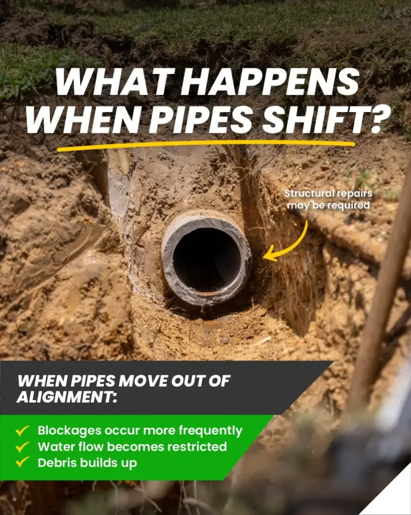 what happens when pipes shift in sydney