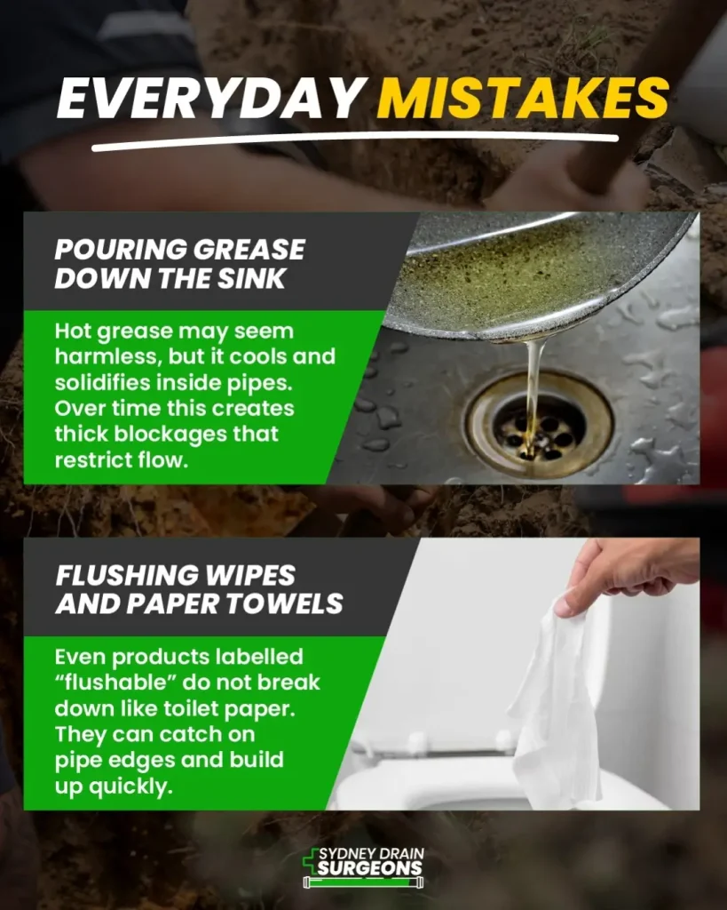 Everyday Habits That Damage Your Drains 1 Blocked drain Sydney