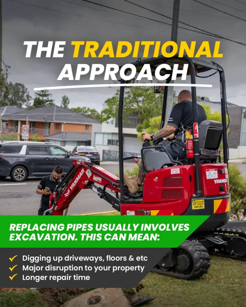 Why Choose Pipe Relining? 2 Traditional pipe relining Sydney